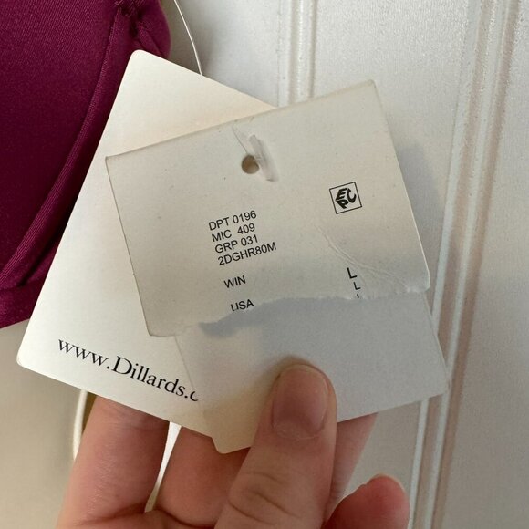 Gibson Latimer NWT purple tie back bikini top size large J23 - Picture 4 of 7